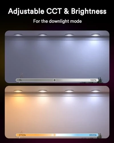 Smart Recessed Lighting 6 Inch with Night Light — Smart Light Bulb, GraceGlide