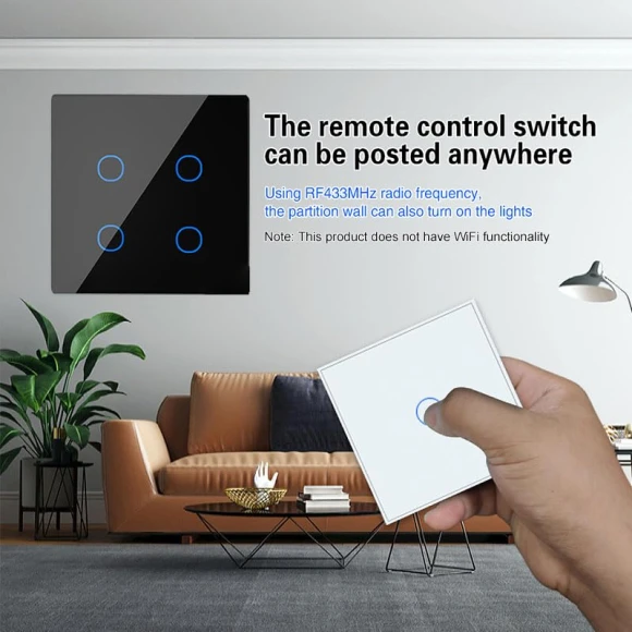 Touch Wall Light Switch with Backlit Buttons — Smart Switch