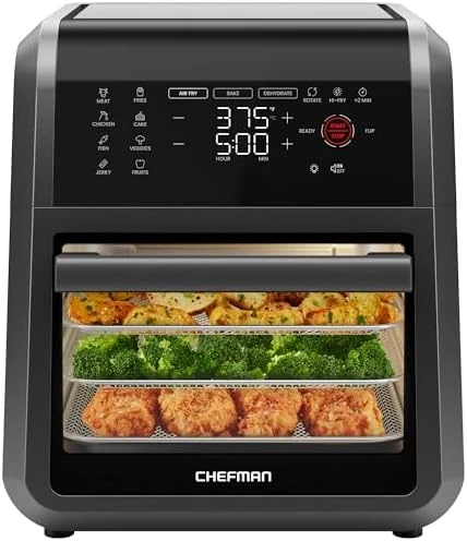 12-Quart 5-in-1 Air Fryer Oven with Digital Timer and Touchscreen — Air Fryer, Chefman