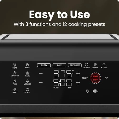 12-Quart 5-in-1 Air Fryer Oven with Digital Timer and Touchscreen — Air Fryer, Chefman