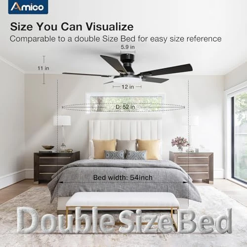 Ceiling Fan with Lights — Smart Fan, Amico