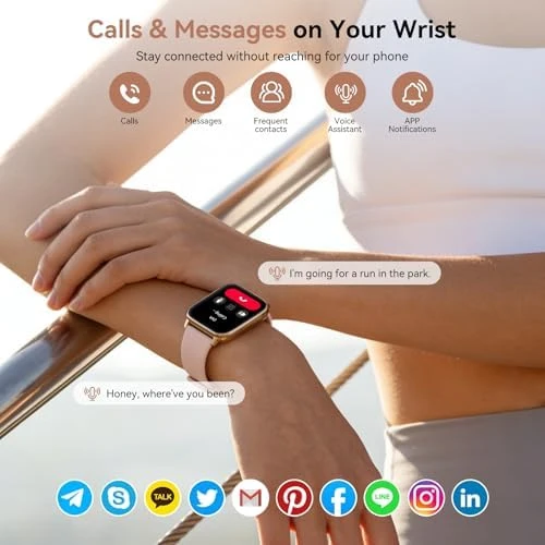 Fitness Tracker with Bluetooth Calling & Alexa — Smart Watch, iBesi
