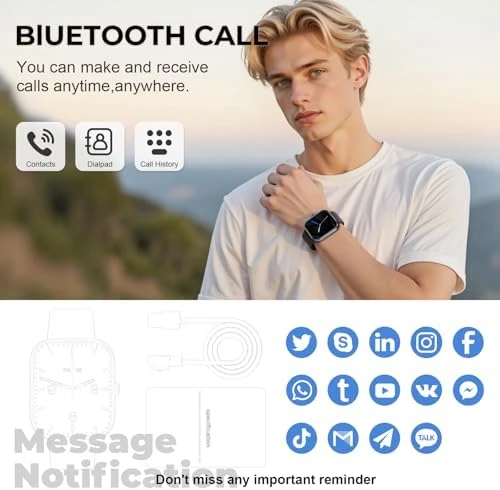 Fitness Watch with Bluetooth Call & Message Notifications — Fitness Tracker, MFVLP