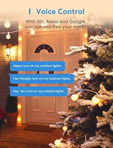 Outdoor Wi-Fi Outlet with 3 Independent Sockets — Smart Plug, meross