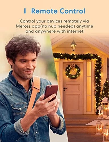 Outdoor Wi-Fi Outlet with 3 Independent Sockets — Smart Plug, meross