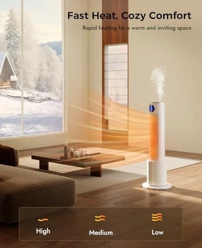 Portable Tower Heater with Humidifier — Humidifier, OYLUS