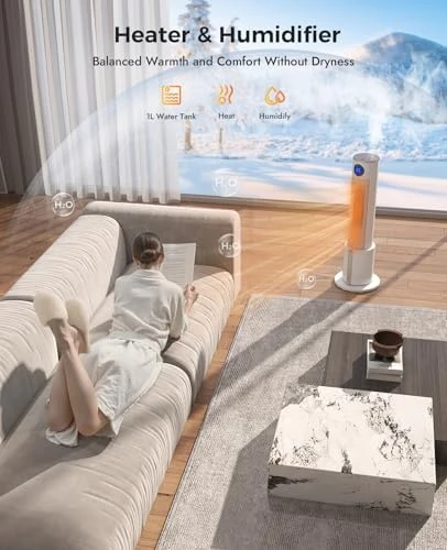 Portable Tower Heater with Humidifier — Humidifier, OYLUS