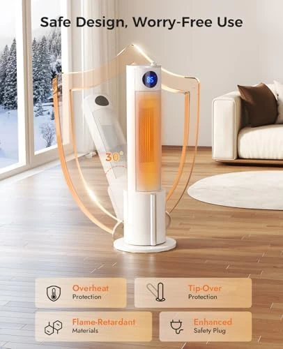 Portable Tower Heater with Humidifier — Humidifier, OYLUS