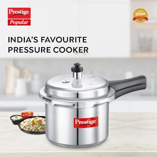 Pressure Cooker, 3 Quart, Silver, Aluminum — Multicooker, Prestige
