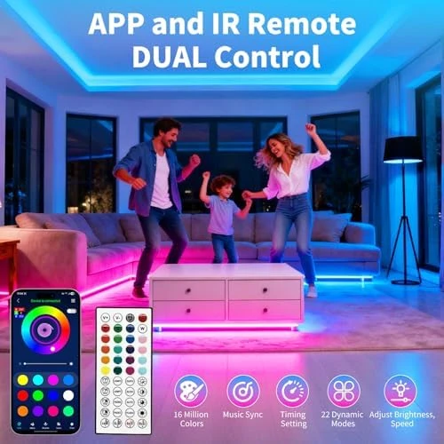 RGB Music Sync Color Changing LED Strip Lights — LED Strip Lights, LCTKJTP