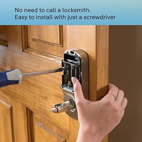 Satin Nickel Assure Lock Entry Door Handle with Wi-Fi Connected Keypad — Smart Lock, Yale