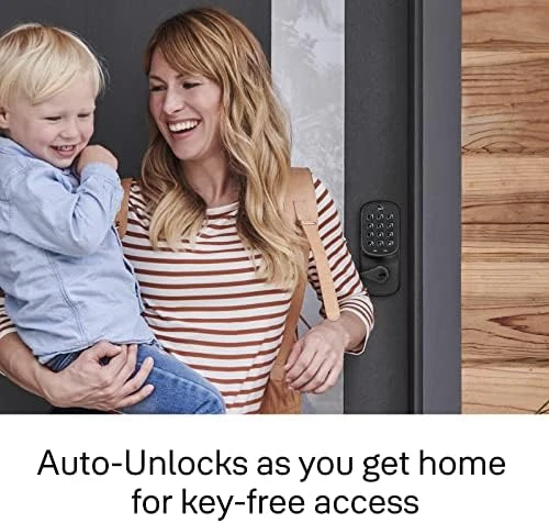 Satin Nickel Assure Lock Entry Door Handle with Wi-Fi Connected Keypad — Smart Lock, Yale