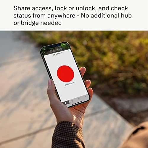 Satin Nickel Assure Lock Entry Door Handle with Wi-Fi Connected Keypad — Smart Lock, Yale