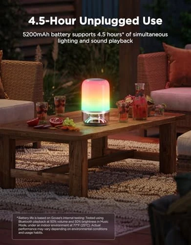 Smart Cordless Table Lamp with Speaker — Desk Lamp, Govee