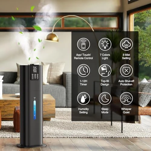 Smart Humidifier with Diffuser, Night Light, Timer, and Humidity Control — Humidifier, Honovos