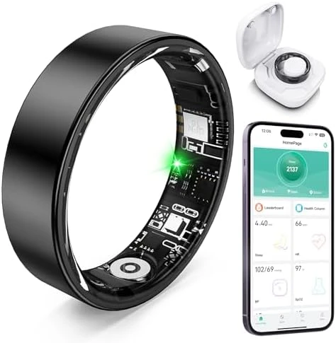 Smart Ring with Sleep Monitoring, Step Counting, Heart Rate, Blood Oxygen — Smart Ring, Free Shark