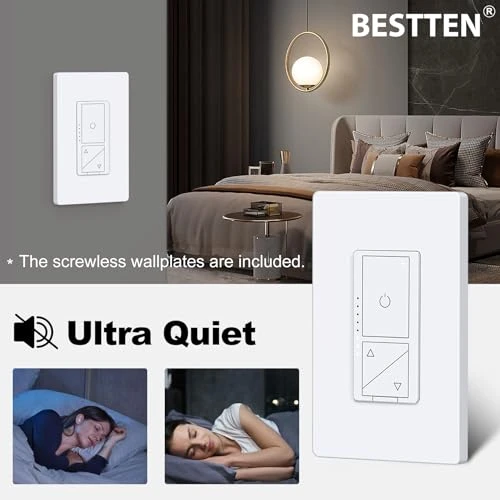Super Slim Digital LED Dimmer Switch with Air Gap Power Cut Off — Smart Switch, BESTTEN