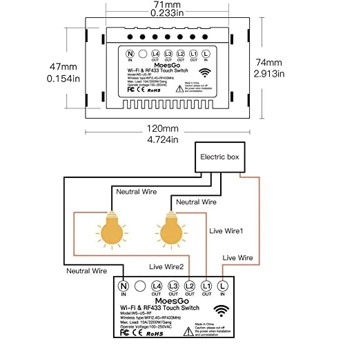 WiFi Smart Wall Light Switch — Smart Switch, MoesGo