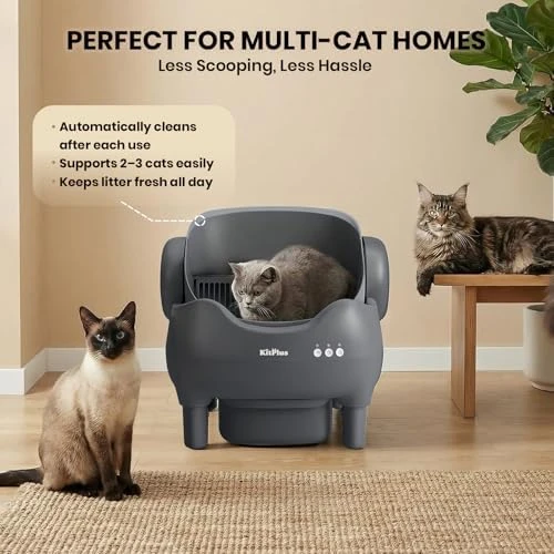 Automatic Self Cleaning Cat Litter Box — Self-Cleaning Litter Box, KITPLUS