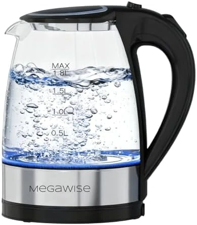 Electric Glass Kettle with Auto Shut-Off — Electric Kettle, MEGAWISE