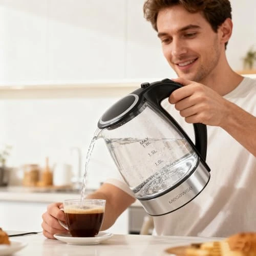 Electric Glass Kettle with Auto Shut-Off — Electric Kettle, MEGAWISE