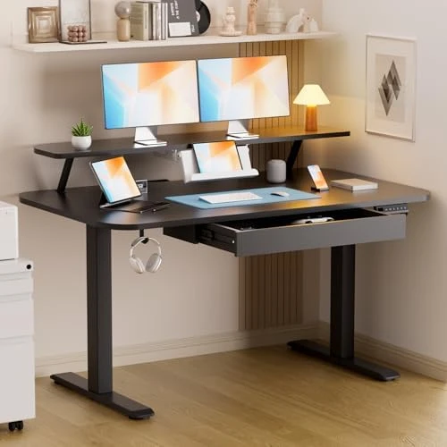 Electric Standing Desk with Drawers — Standing Desk, GTPLAYER