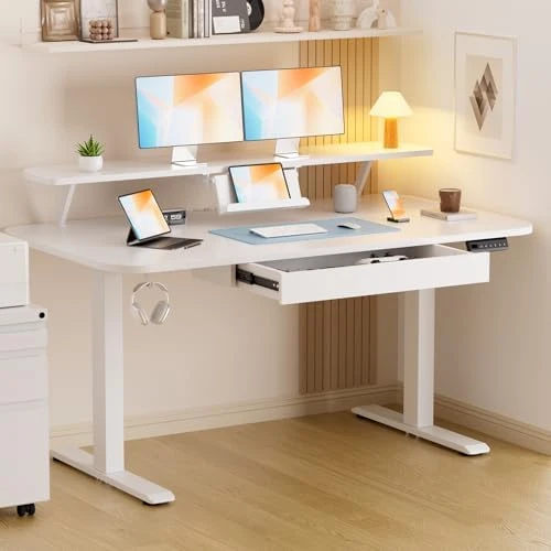 Electric Standing Desk with Drawers — Standing Desk, GTPLAYER