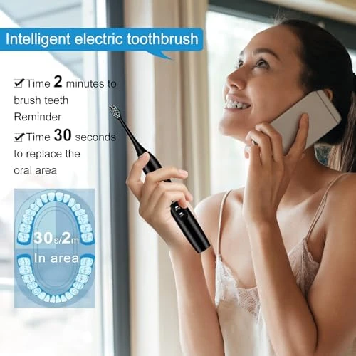 Electric Toothbrush Set with 8 Brush Heads and Travel Case — Electric Toothbrush, kingheroes