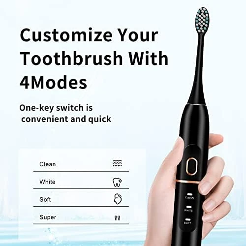 Electric Toothbrush Set with 8 Brush Heads and Travel Case — Electric Toothbrush, kingheroes