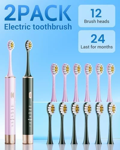 Electric Toothbrush Set with Replacement Heads — Electric Toothbrush, Aneebart