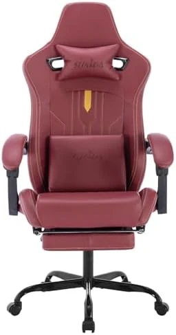 Ergonomic Gaming Chair with Footrest, Massage Lumbar Cushion, and Adjustable Recliner — Smart Chairs, SUKIDA