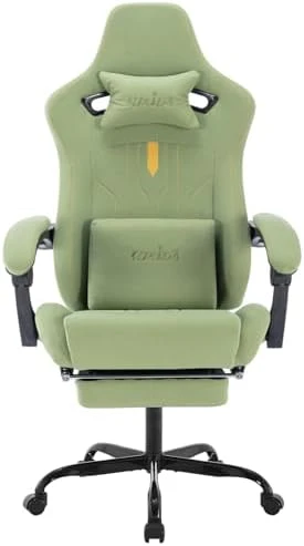 Ergonomic Gaming Chair with Footrest, Massage Lumbar Cushion, and Adjustable Recliner — Smart Chairs, SUKIDA