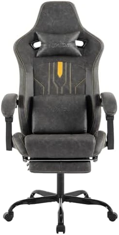 Ergonomic Gaming Chair with Footrest, Massage Lumbar Cushion, and Adjustable Recliner — Smart Chairs, SUKIDA