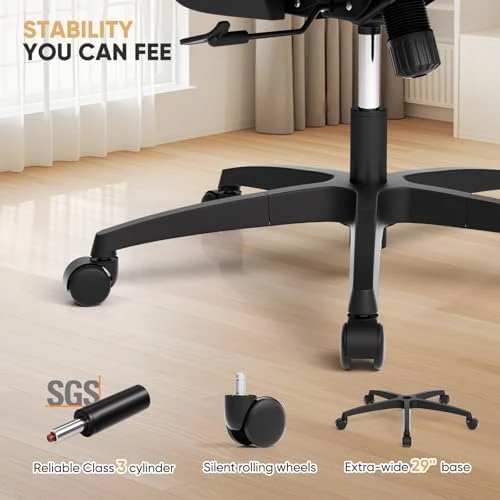 Ergonomic Office Chair with Adjustable Headrest, 3D Armrests, and Lumbar Support — Smart Chairs, Magshion