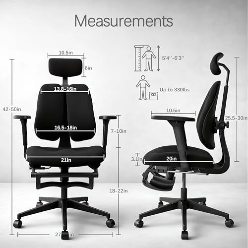 Ergonomic Office Chair with Dynamic Split-Back Design — Smart Chairs, RIEIOR
