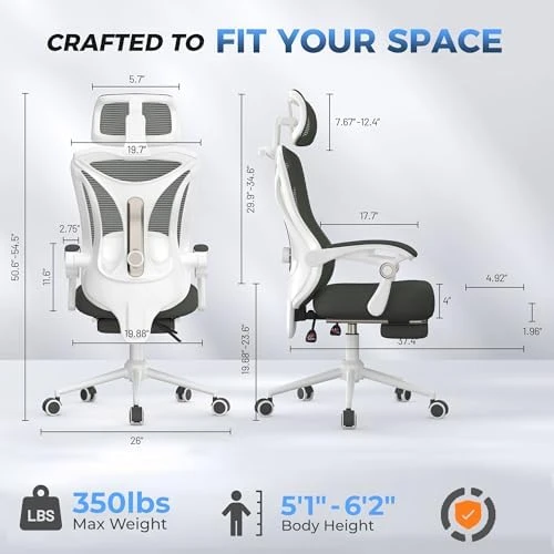 Ergonomic Office Chair with Footrest — Smart Chairs, CYKOV