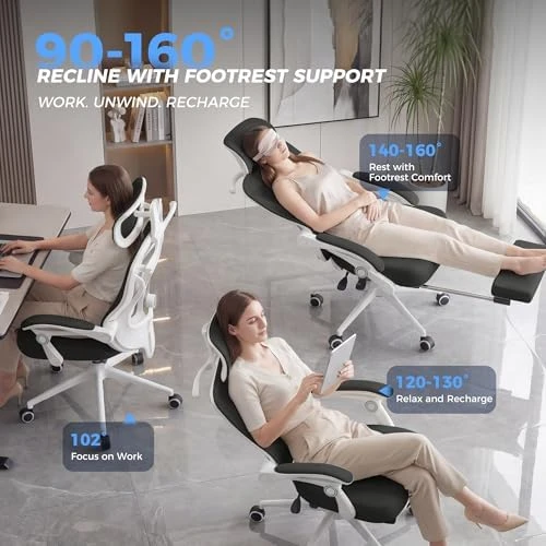 Ergonomic Office Chair with Footrest — Smart Chairs, CYKOV