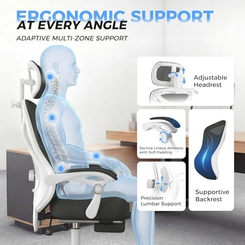 Ergonomic Office Chair with Footrest — Smart Chairs, CYKOV