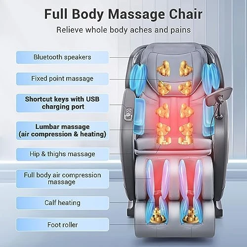 Full Body Zero Gravity Shiatsu Massage Chair — Massage Chairs, Mazzup