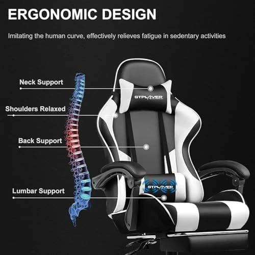 Gaming Chair with Footrest and Lumbar Support — Smart Chairs, GTPLAYER