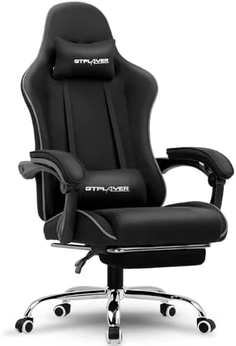 Gaming Chair with Footrest and Lumbar Support — Smart Chairs, GTPLAYER