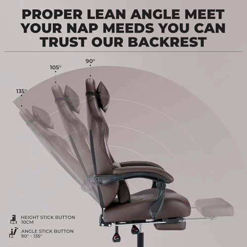 Gaming Chair with Footrest and Massage Lumbar Support — Smart Chairs, NIONIK