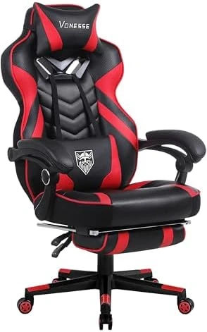 Gaming Chair with Footrest and Massage — Smart Chairs, Vonesse