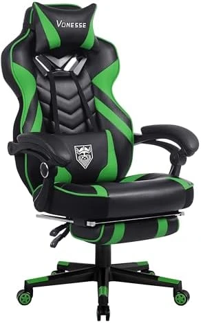 Gaming Chair with Footrest and Massage — Smart Chairs, Vonesse