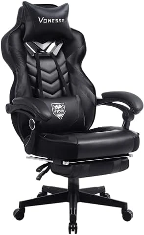 Gaming Chair with Footrest and Massage — Smart Chairs, Vonesse