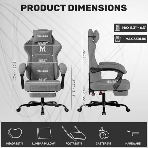 Gaming Chair with Footrest — Smart Chairs, YAMOBO