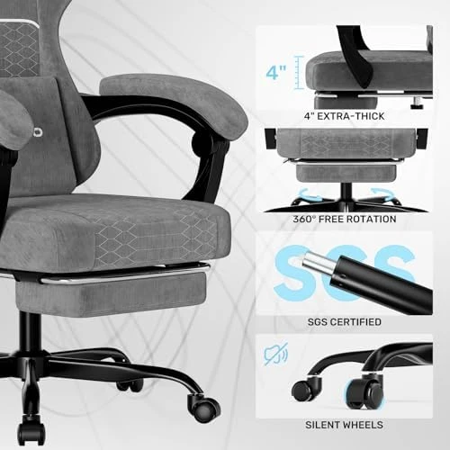 Gaming Chair with Footrest — Smart Chairs, YAMOBO