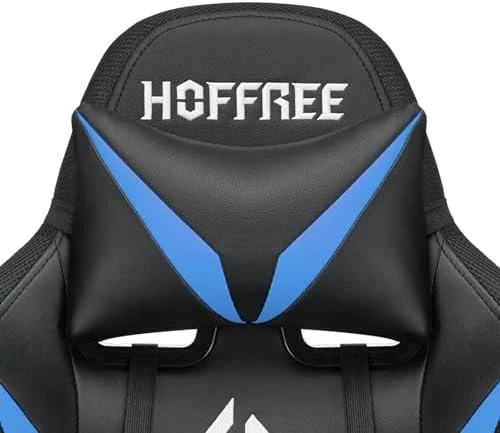 Gaming Chair with Massage, Bluetooth Speakers, and LED Lights — Smart Chairs, HOFFREE