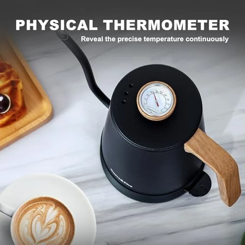 Gooseneck Electric Kettle with Thermometer — Electric Kettle, Nueve&Five