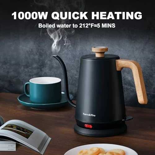 Gooseneck Electric Kettle with Thermometer — Electric Kettle, Nueve&Five
